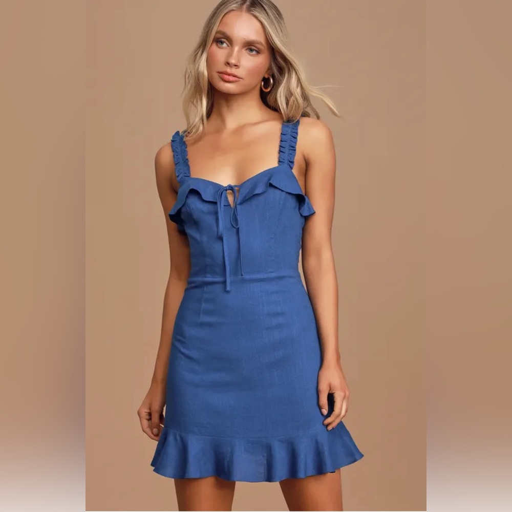 Navy Lulus Dress, Wedding Guest Dress, Blue Dress, Southern Dress